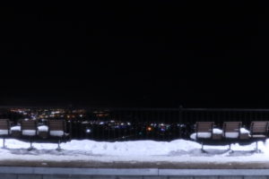 姨捨駅のベンチ