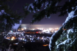 姨捨公園の夜景